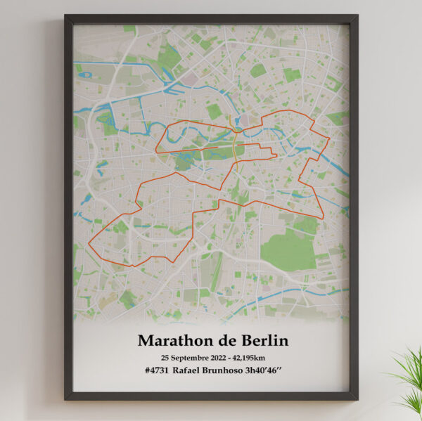Affiche Marathon de Berlin 2022 Outdoor Orange