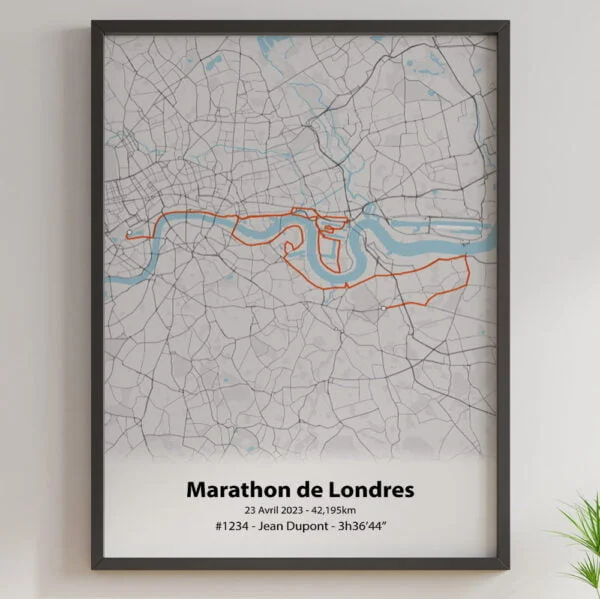 Marathon de Londres Fleuve Orange