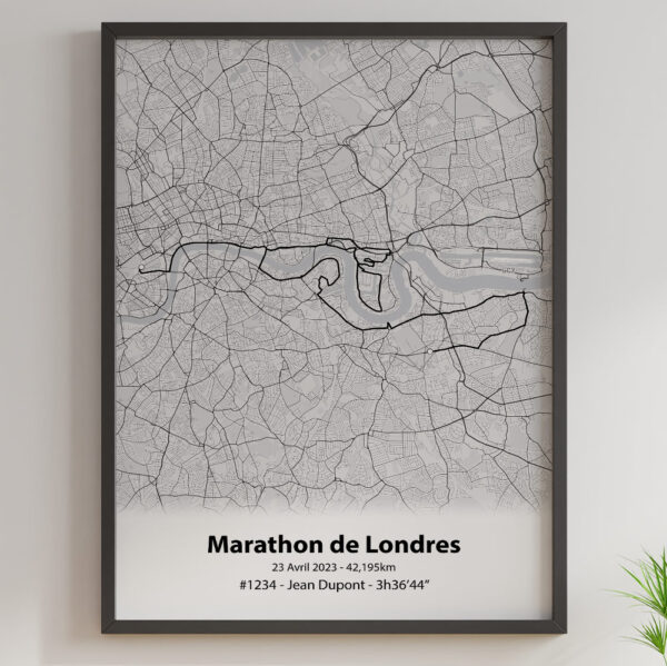 Marathon de Londres Noir Noir