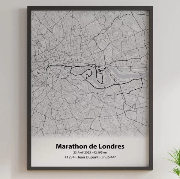 Marathon de Londres Noir Noir