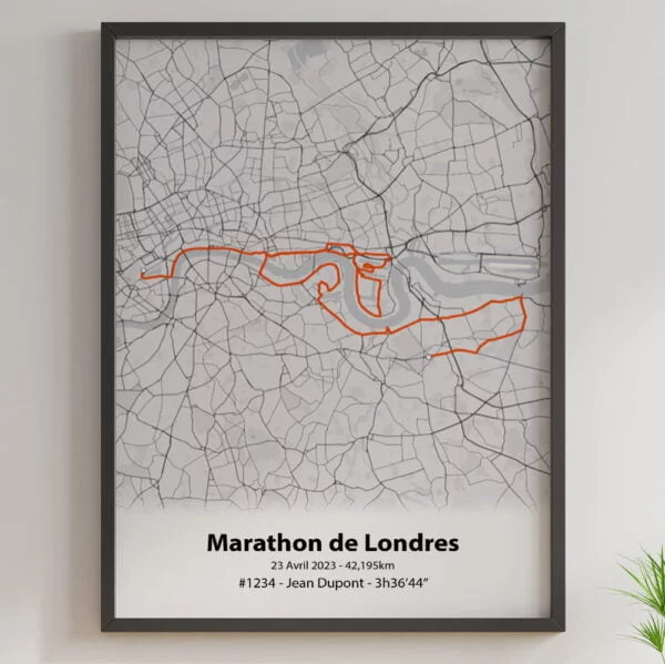 Marathon de Londres Noir Orange