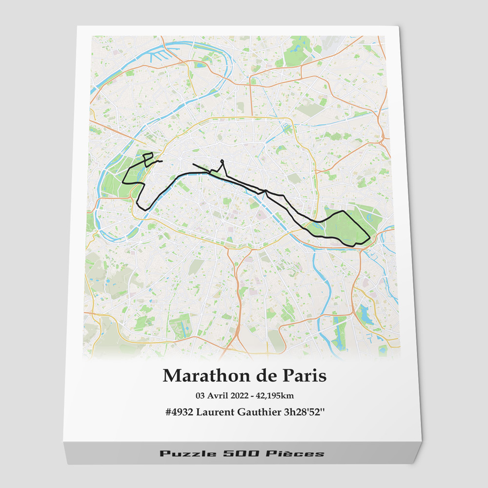 puzzle personnalisé du marathon de Paris