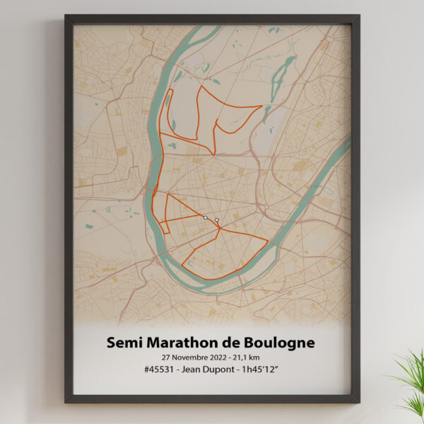 Affiche Semi Marathon Boulogne Mercantour Orange1