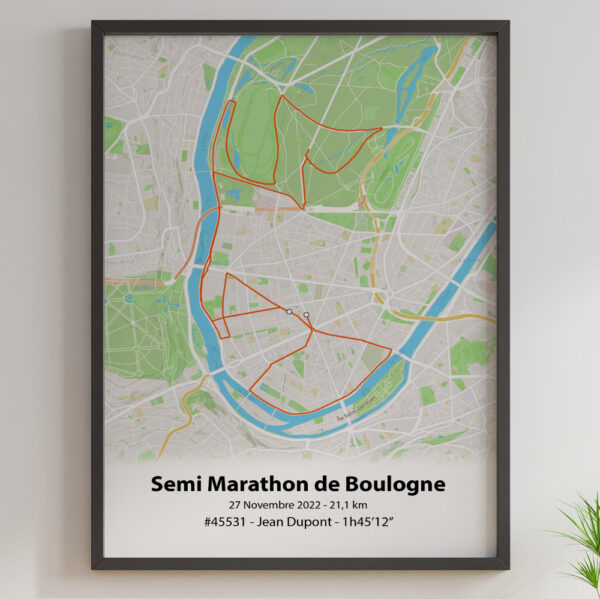 Affiche Semi Marathon Boulogne Outdoor Orange2
