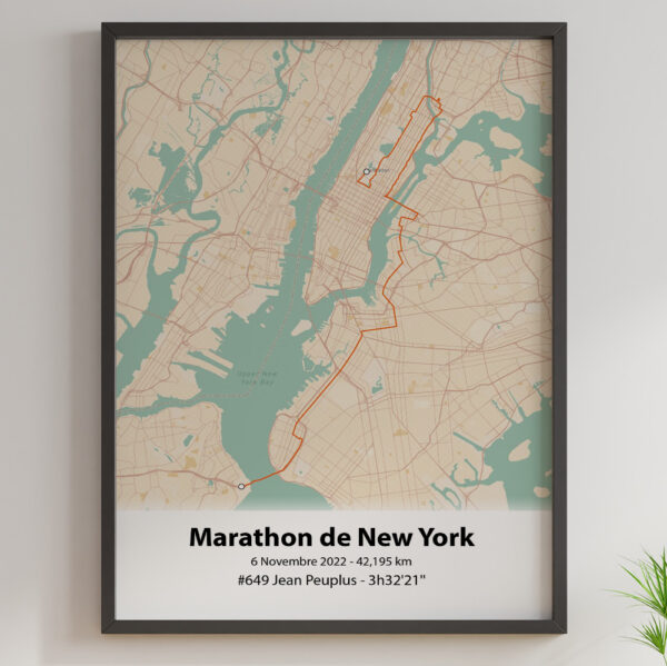 Marathon de New York Mercantour Cadre Orange