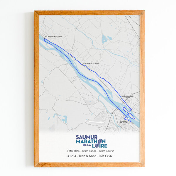 Affiche Combine Marathon de la Loire 2024 fleuve bleu 1