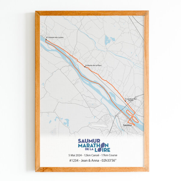 Affiche Combine Marathon de la Loire 2024 fleuve orange