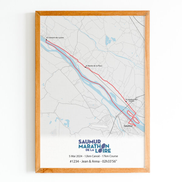 Affiche Combine Marathon de la Loire 2024 fleuve rouge