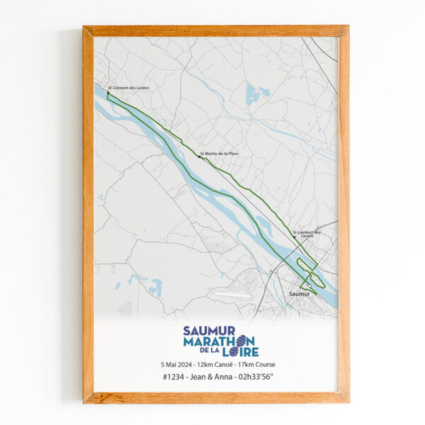 Affiche Combine Marathon de la Loire 2024 fleuve vert