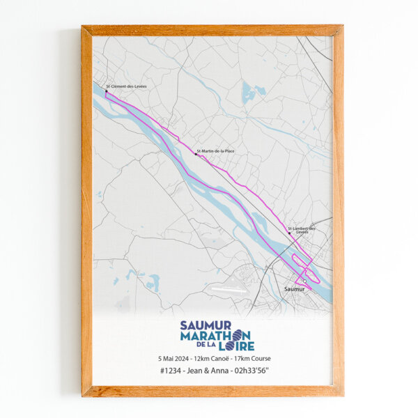 Affiche Combine Marathon de la Loire 2024 fleuve violet