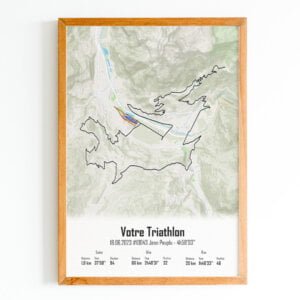 affiche triathlon personnalisée