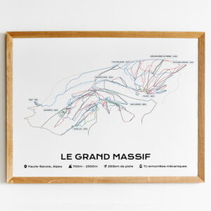 affiche du plan des pistes du Grand Massif