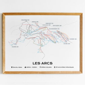 affiche, poster de la station des arcs