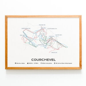 affiche du plan des pistes de courchevel