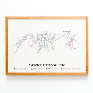 Affiche du plan des pistes de Serre Chevalier