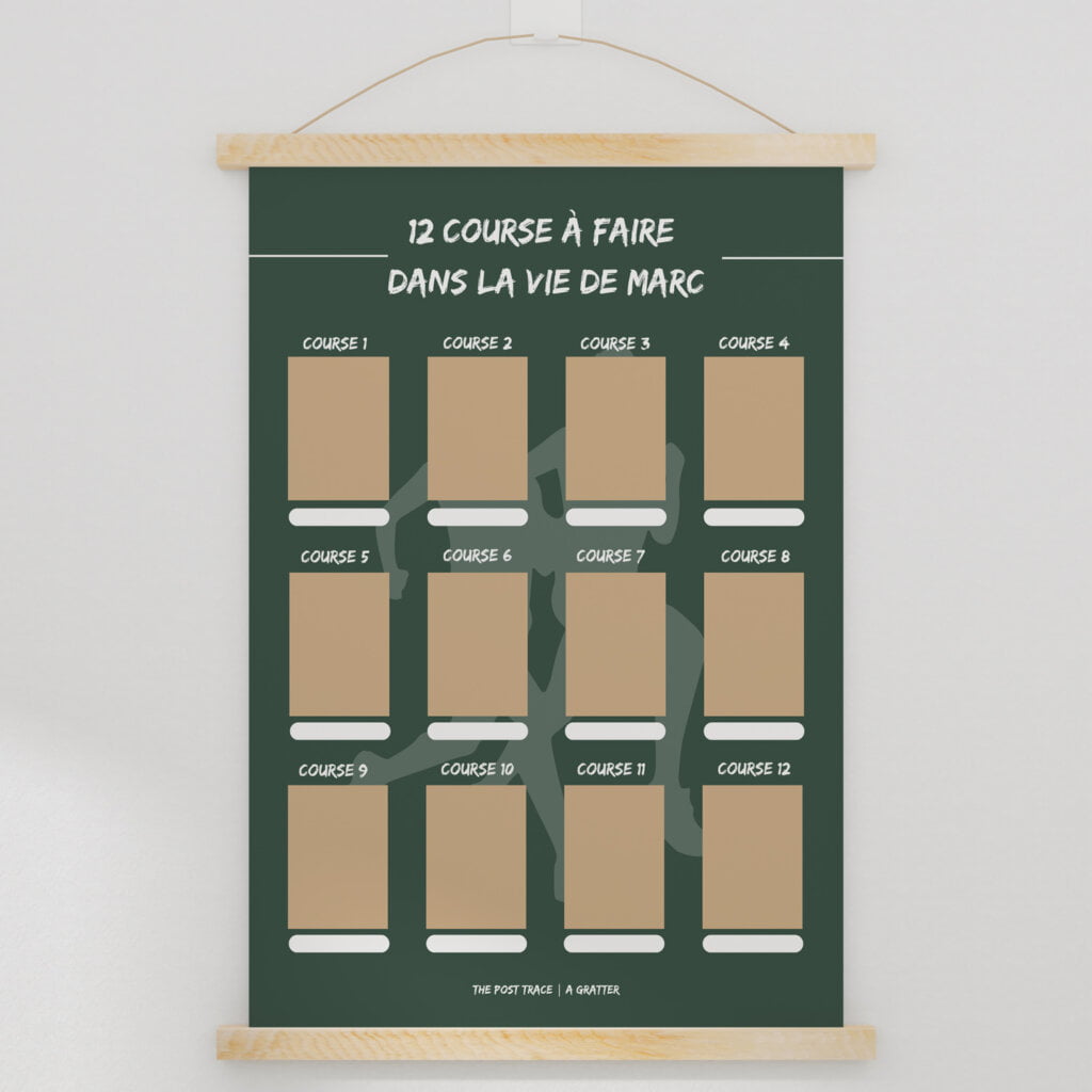 Carte à Gratter Course à Pied Personnalisable