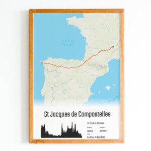 affiche chemin de saint jacques de compostelles