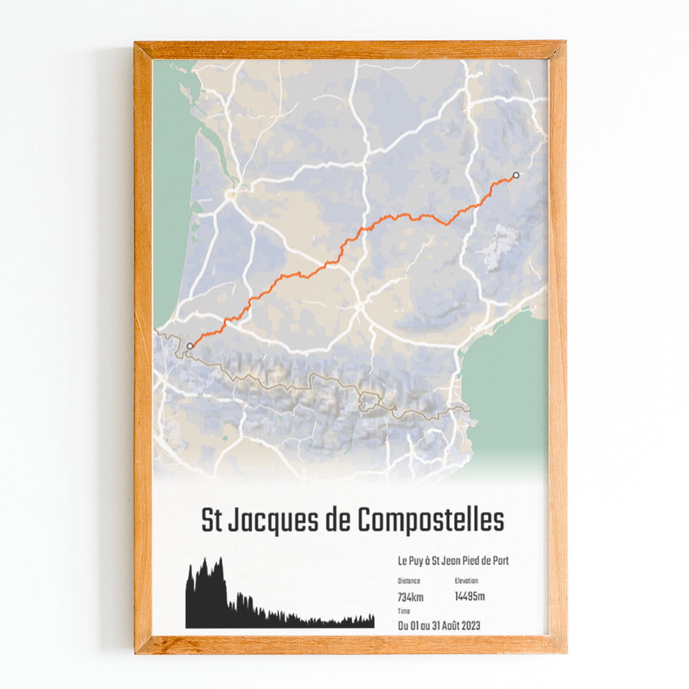 affiche chemin de saint jacques depuis le puy