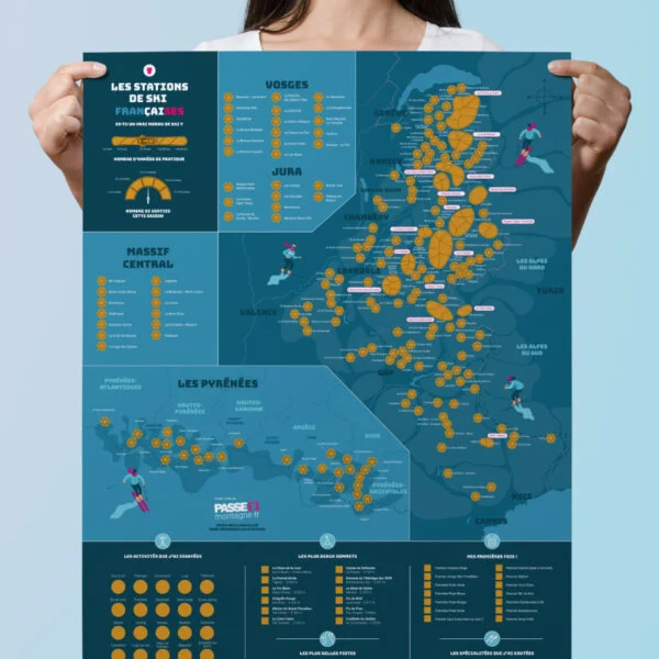 carte a gratter des stations francaises