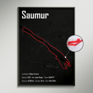 affiche 3D Saumur marathon de la Loire