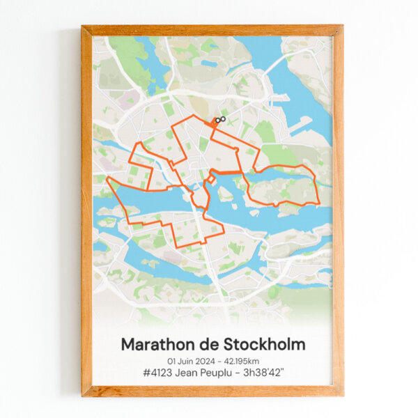 Affiche marathon de Stockholm 2024