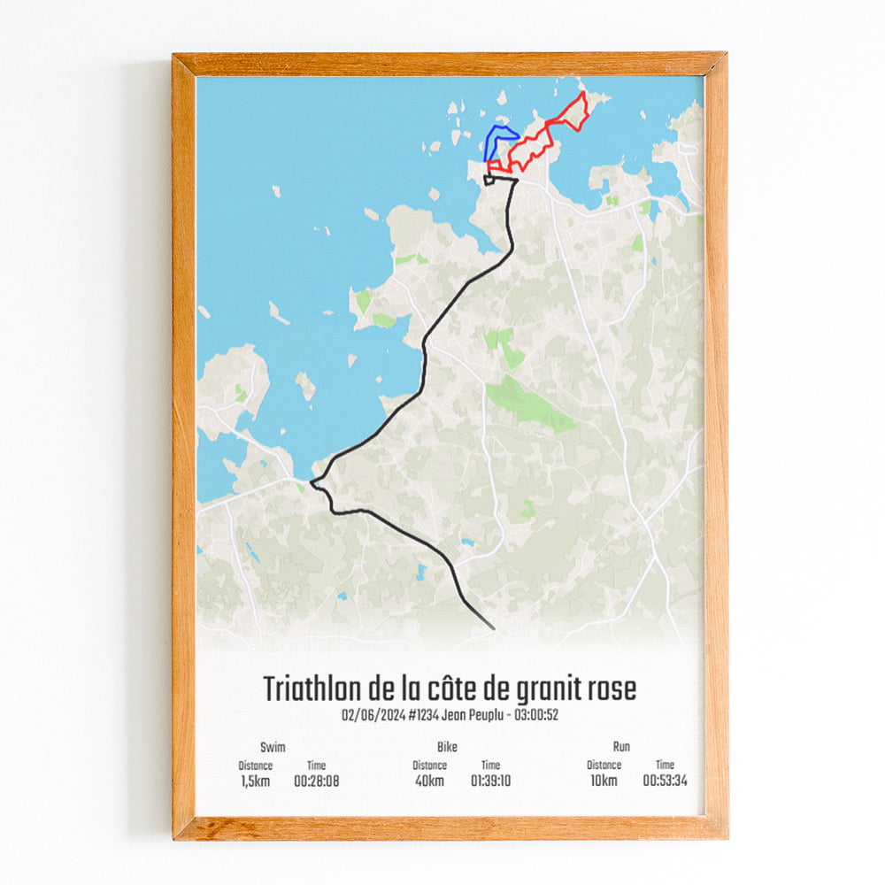 affiche triathlon de la côte de granit rose