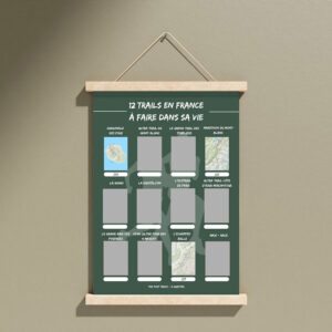 Carte à Gratter 12 Trails Français à faire dans sa vie