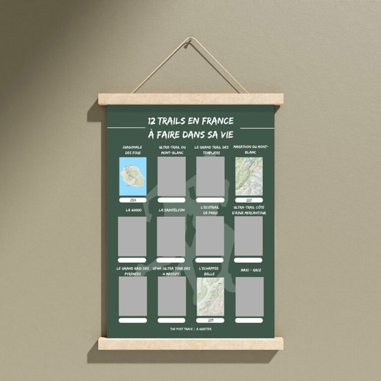 Carte à Gratter 12 Trails Français à faire dans sa vie