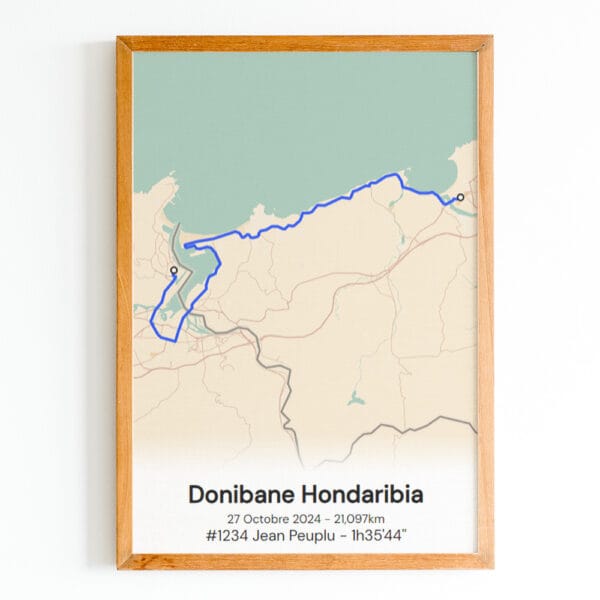 affiche semi marathon du pays basque donibane hondaribia