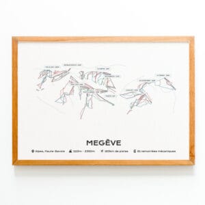 affiche station de ski de megève