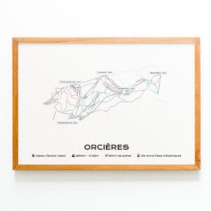 affiche de la station de ski d'Orcières Merlette
