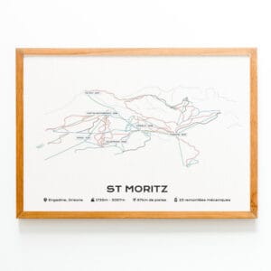 Affiche station de saint Moritz
