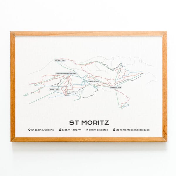 Affiche station de saint Moritz