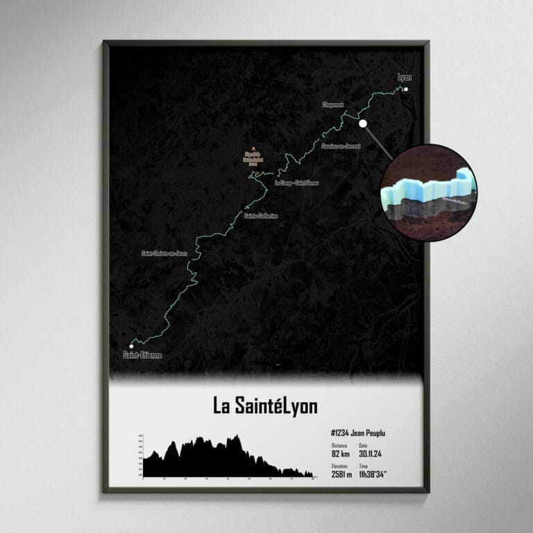 Affiche 3D du circuit de la Saintélyon