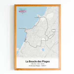 affiche 12km de biarritz, la boucle des plages