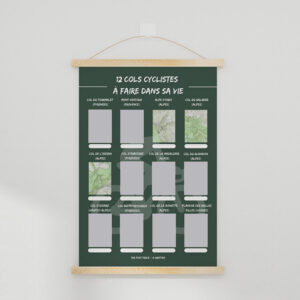Carte à Gratter 12 cols cyclistes à faire dans sa vie