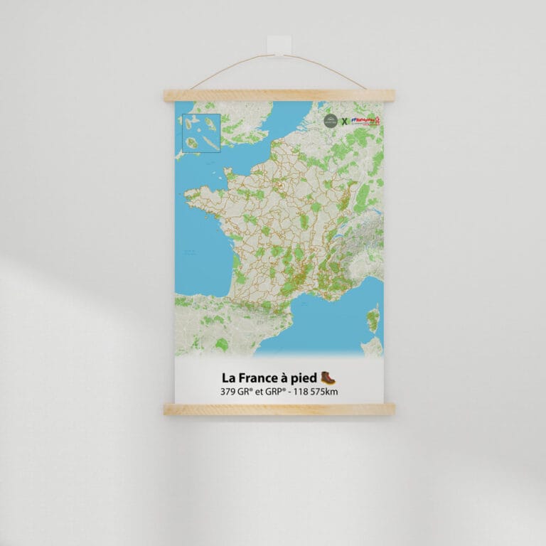 Affiche randonnée - GR® à gratter - La France à Pied