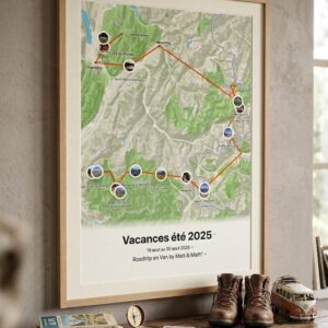 affiche voyager personnalisée avec import polarstep