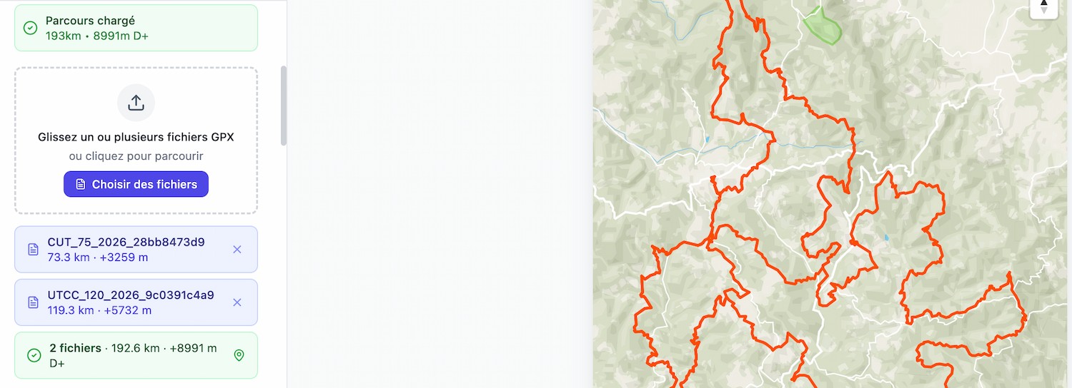 Affiche GPX personnalisée — import fichier GPX