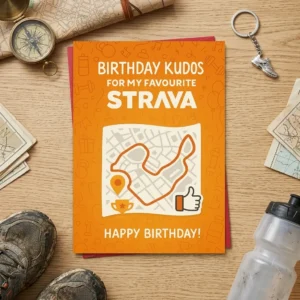 Carte d'anniversaire Strava "Kudos"pour sportif