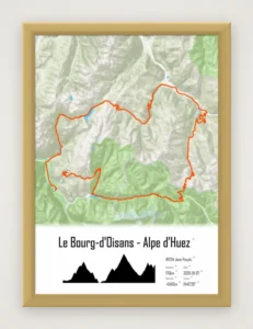 Affiche Cyclisme - Bourg d'Oisans à l'Alpe d'Huez