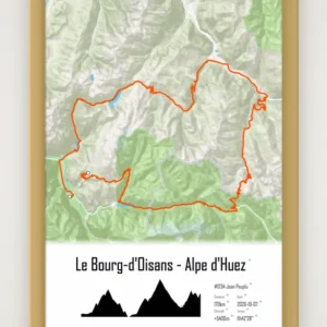 Affiche Cyclisme - Bourg d'Oisans à l'Alpe d'Huez