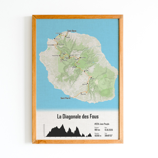 La Diagonale des Fous 10 Affiche Diagonale des fous 2026 outdoor orange